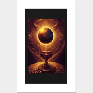 A Dragon Egg suspended above a Goblet Posters and Art